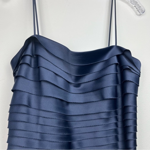 Cocktail Dress Navy Blue Bandage Style Spaghetti Straps JS Collections Size 8 - Picture 2 of 10